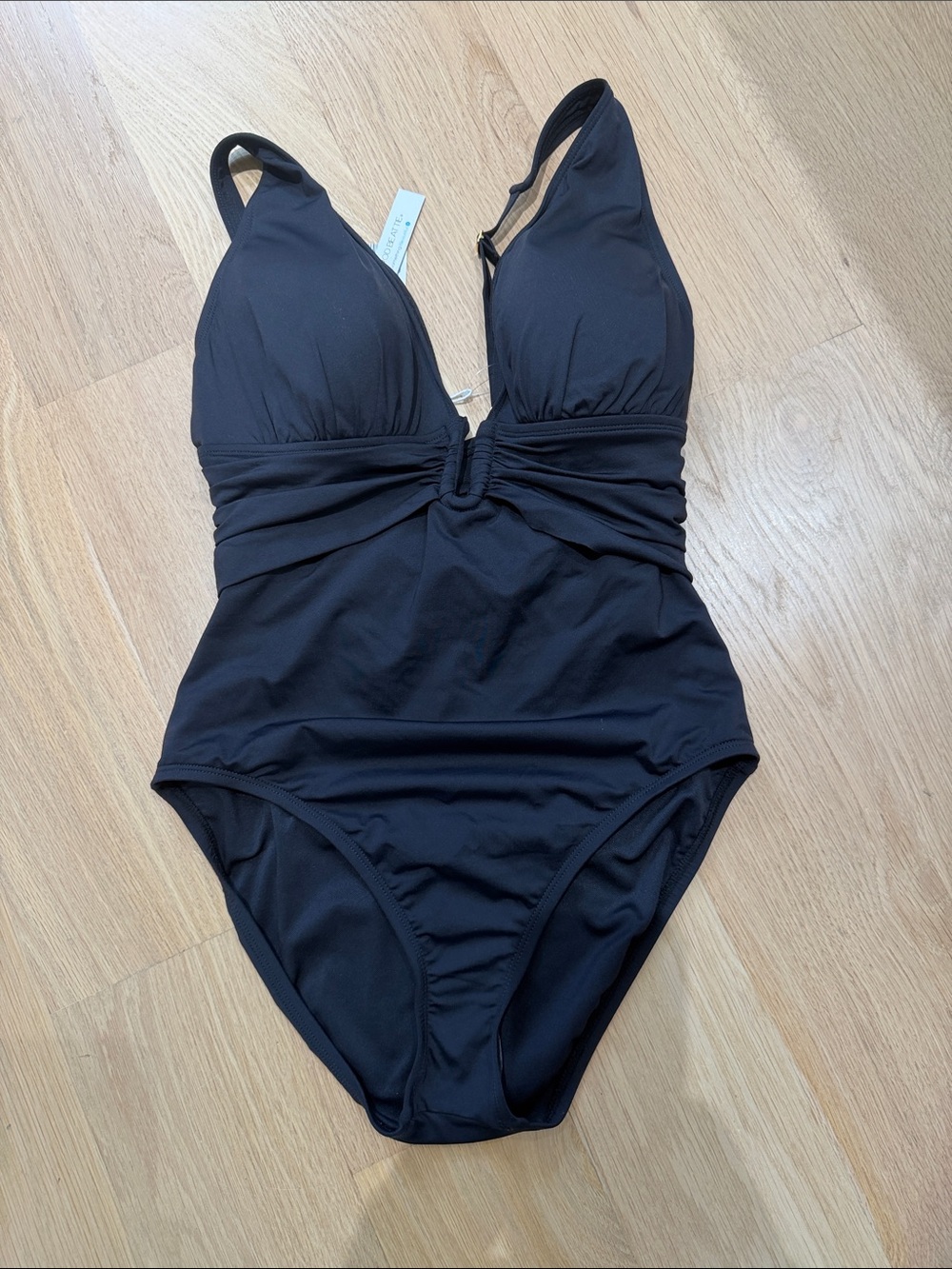 Bleu Rod Beattie Black Deep V One-Piece Swimsuit - Picture 5 of 7